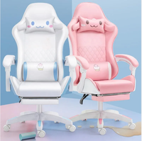 Haute qualité personnalisé Anime cuir ergonomique inclinable mignon bleu rose Silla Gamer chaise Gamming chaise avec repose-pieds