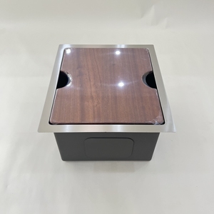 Lavello moderno in acciaio inox lavelli fatti a mano con griglia e scarico e tagliere lavello da cucina fatto a mano - Product Image 4