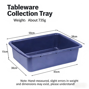 Plateau de ramassage de vaisselle professionnel pour restaurant, plateau de service de table efficace, bac de ramassage rapide pour salle à manger - Product Image 5