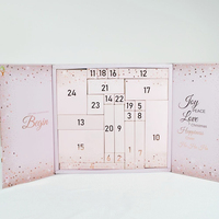 Grande boîte personnalisée pour calendrier de l'Avent d'Halloween pour l'emballage de cadeaux de crèmes pour les yeux et le visage avec gaufrage et stratification mate