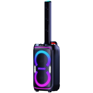 Caja de Subwoofer de 8 Pulgadas Amplificada con Luces LED de Colores Intermitentes, Altavoz de Plástico Profesional Tipo <span class=keywords><strong>Boombox</strong></span> 3 - Product Image 3