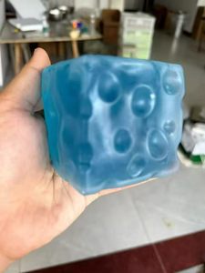 Transparent Jelly Ice Cube Squishy Toy Maltose Material Slow <b>Rebound</b> Anxiety Relief Stress Relief Sensory Fidget Toy for Youth - Product Image 6
