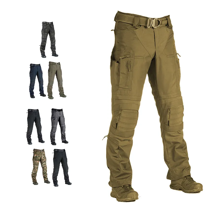 SABADO กางเกงยุทธวิธี MOQ ต่ำของผู้ชาย,กางเกงคาร์โก้ยุทธวิธีผ้าไนลอนสีเขียวมีหลายถุงทนทานต่อการฉีกขาด