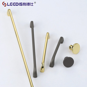LGEDIS Cabinet Door Handles Zinc Alloy Minimalist Bar Shape Drawer Furniture Hardware Gold And Gray Finish - Product Image 1