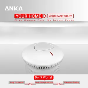 ANKA RF 433MHz 인터링크된 연기 감지기 화재 경보기 10 년 배터리 연기 경보 상호 연결된 광전기 연기 감지기