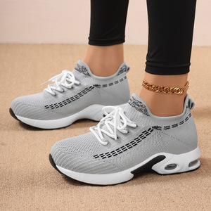 Zapatillas deportivas de malla transpirable para mujer, con amortiguación de aire, antideslizantes, para uso diario, para correr, calzado informal - Product Image 1