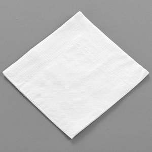 กระดาษเช็ดเครื่องดื่มแบบ 1 ชั้น ขนาด 9 x 9 นิ้ว พับ 1/4 ส่วน สีขาว [4,000 ชิ้น] - Product Image 1