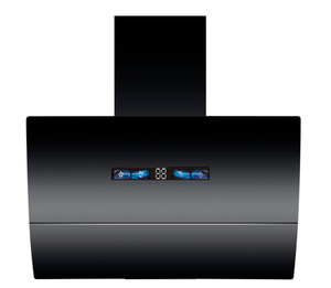 <span class=keywords><strong>Hotte</strong></span> aspirante murale électrique <span class=keywords><strong>noire</strong></span> de <span class=keywords><strong>90</strong></span> <span class=keywords><strong>cm</strong></span> avec filtre à déflecteur et interrupteur tactile à trois vitesses pour usage domestique et hôtelier - Product Image 4