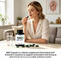 NAC N-acétyl-L-cystéine 600 mg 200 capsules végétales Complément alimentaire