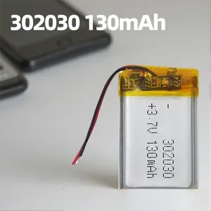 <span class=keywords><strong>3</strong></span>.7V 130mAh 302030 Li-Po şarj edilebilir pil kablosuz kulaklık için Mini oyuncak küçük kaydedici akıllı saat 303040 303450 383450 - Product Image 1