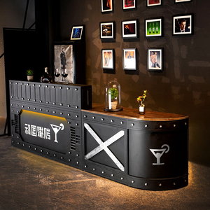 Caja Registradora de Estilo Industrial Retro, Barra de Hierro para Tienda, <span class=keywords><strong>Bar</strong></span> o Restaurante, Mostrador Industrial Vintage para Loft - Product Image 4