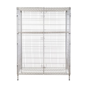 Étagère de rangement en treillis métallique avec portes coulissantes pour la maison, le placard ou le garage - Product Image 3