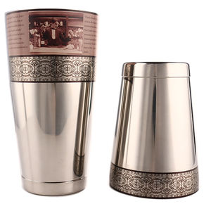 Nuevo diseño, coctelera con patrón <span class=keywords><strong>Chaplin</strong></span>, superventas, herramientas de barra de acero inoxidable, coctelera Boston para camarero - Product Image 5