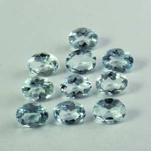 พลอยอะความารีนสีฟ้าธรรมชาติ 100% เกรดท็อป รูปไข่ เจียระไนแบบเหลี่ยม ตาแมว รับรองโดยผู้เชี่ยวชาญ คุณภาพเยี่ยม - Product Image 5