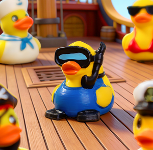 Breloques créatives en résine sur le thème des <span class=keywords><strong>pirates</strong></span>, figurines en résine de canard de dessin animé pour jouets de maison de poupée, accessoires de décoration pour micro-paysages de dessin animé - Product Image 3