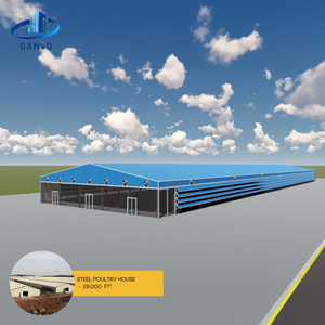 Nueva estructura de acero prefabricada para gallinero, edificio de granja avícola para cría de pollos de engorde o capa, instalación duradera y fácil - Product Image 4