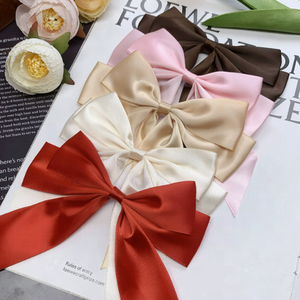 Vente en gros de nœuds en ruban de satin personnalisés, nœuds pour <span class=keywords><strong>cheveux</strong></span> pour <span class=keywords><strong>mariage</strong></span>, fête, festival, bricolage, artisanat, accessoires vestimentaires, fourniture directe d'usine - Product Image 1