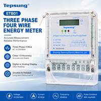 Compteur d'énergie numérique triphasé Tepsung ETB01, classe de précision 1.0, courant maximal 100A, tension nominale 220-240V
