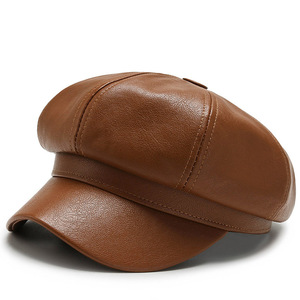 8 paneles Newsboy Caps PU cuero taxista pintor sombrero - Product Image 3