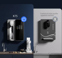 Conception efficace d'espace de comptoir de filtre à eau RO d'installation facile avec la bouteille détachable pour l'usage de bureau à la maison