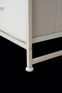 Modern Freestanding Panel Pine Bedroom Dresser <b>Cabinet</b> With Stainless Steel MDF Fabric Support - Product Image 4