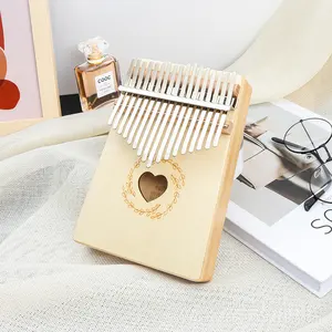 Vân sam gỗ chia ban ngón tay cái Đàn Piano nhạc cụ Đồ chơi nhạc cụ tự làm sơn 17 Phím kalimba