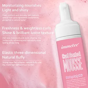 Ücretsiz örnek saç Mousse Styling köpük özel etiket 200ml parlak olmayan Flaking köpük saç Curling Mousse kadınlar için