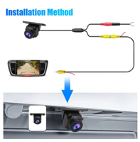 Caméra de recul pour voiture 1080P 170° °   Caméra de recul automobile nouvelle génération, grand angle, réglable, anti-interférence, vision nocturne, étanche