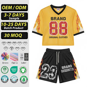 Camisetas de Fútbol/Béisbol Sublimadas con Nombre de Equipo Personalizado, Cuello en V, Tejido de Malla, Manga Corta, para Verano - Product Image 1