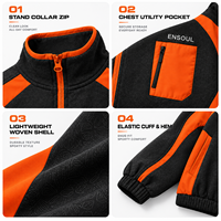 Vestes de survêtement color-block pour hommes, col montant, fermeture éclair intégrale, style rétro, coupe décontractée, streetwear, coupe-vent, OEM
