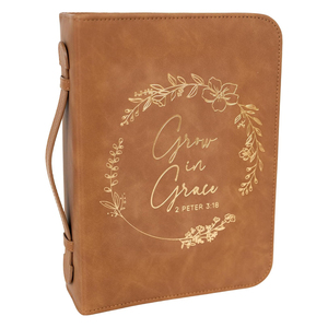 Étui de protection pour Bible pour femmes et hommes, design minimaliste de grande taille, élégant et classique, en cuir PU, avec motif en relief, pour le transport chrétien - Product Image 1