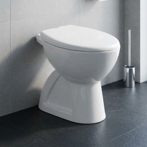 WC en céramique blanche à chasse d'eau dissimulée, style européen, avec siphon en S, pour projets de gros. - Product Image 2