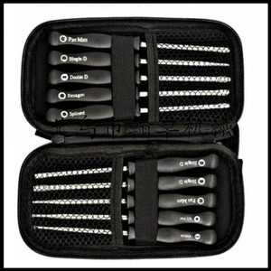 Estuche/Bolsa de Cuero Negro HZPJ con Cierre para Ajustador de Carburador y Destornillador, con Kit de Herramientas de Reparación Electrónica DIY con EVA - Product Image 4