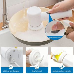 Brosse de nettoyage électrique sans fil portative pour baignoire, cuisine et vaisselle - Product Image 2