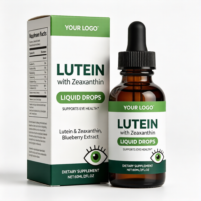 30ml 60ml OEM Eye Care Herbal Supplement Lutein Esters Liquid Drops Eye Vision Health Support Oral Liquid Vitamins Herbal Drink