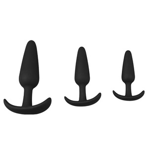 Plug anal en silicone noir en forme de T, étanche, silicone solide, sensation réaliste pour les jeux sexuels anaux - Product Image 2