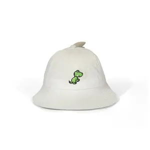 Cappello a secchiello personalizzato con logo ricamato per bambini bambini bambini dinosauri cappello protettivo da pescatore