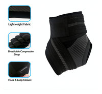 Sangle de soutien de cheville en nylon, fine, respirante, à compression réglable pour l'entraînement sportif