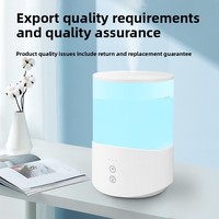 Humidificateur ultrasonique 2,5 L à remplissage par le haut, diffuseur d'arômes, grande brume, silencieux, en plastique, avec lumière LED, vente en gros d'usine, OEM