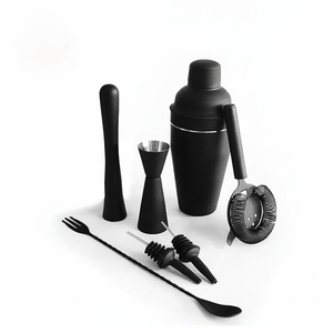 Ensemble complet d'outils de barre noirs pour agitateur à cocktail d'occasion barman - Product Image 1