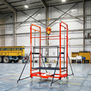 Konstruksi perancah listrik baru Lift <span class=keywords><strong>Platform</strong></span> baja elektrik perancah Hoist Lift dengan tali kawat Sling - Product Image 5