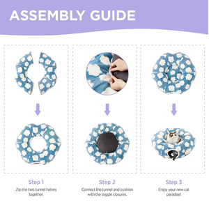 Venta al por mayor de diseño de flores verdes de felpa plegable gato túnel cama - Product Image 4