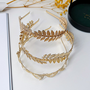 Diadema de Hojas de Aleación Estilo Europeo Americano Vintage para Novia, Corona Elegante para Aniversario de Boda, Horquilla para el Cabello para Mujer - Product Image 4