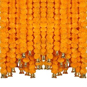 Halloween indien décoration de mariage guirlande plastique fausse <span class=keywords><strong>fleur</strong></span> de souci ficelle cloches style sud-est asiatique pour mexique jour mort - Product Image 6