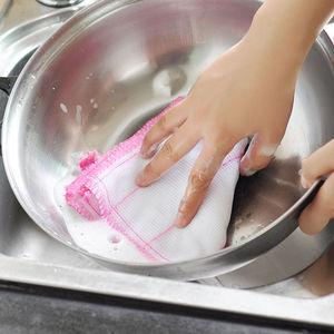 Bamboo Fiber Dish Cloth Rectangle Kitchen Cleaning Cloth For Pots And Pans Absorbent - Product Image 2