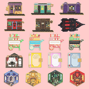 Conjunto Europeo Americano creativo colorido dibujos animados serie mágica Castillo <span class=keywords><strong>Academia</strong></span> grabado película televisión película periférico broche - Product Image 3
