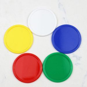 Fichas de Juego de Plástico PS Redondas de 38 mm, de Colores, sin Denominación, para Casinos y Juegos de Fiesta - Product Image 5