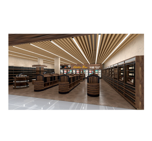 Muebles de Madera de Alta Gama para Tienda de Vinos, Sistema de Exhibición con Iluminación LED - Product Image 1