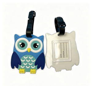 Nouvelle conception d'étiquette de bagage en PVC souple, étiquette de bagage en caoutchouc personnalisée, étiquette de bagage moderne simple et mignonne, couleurs personnalisées - Product Image 2