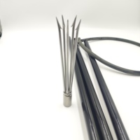 Pêche Hawaiian Sling Pole Spear pour Power Head Spear Fishing Poteau en fibre de verre avec barbe 2 mètres 3 pièces Breakdown Pole